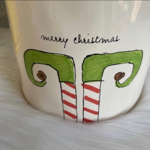 Rae Dunn MERRY CHRISTMAS Elf Feet Chubby Canister - Picture 3 of 6